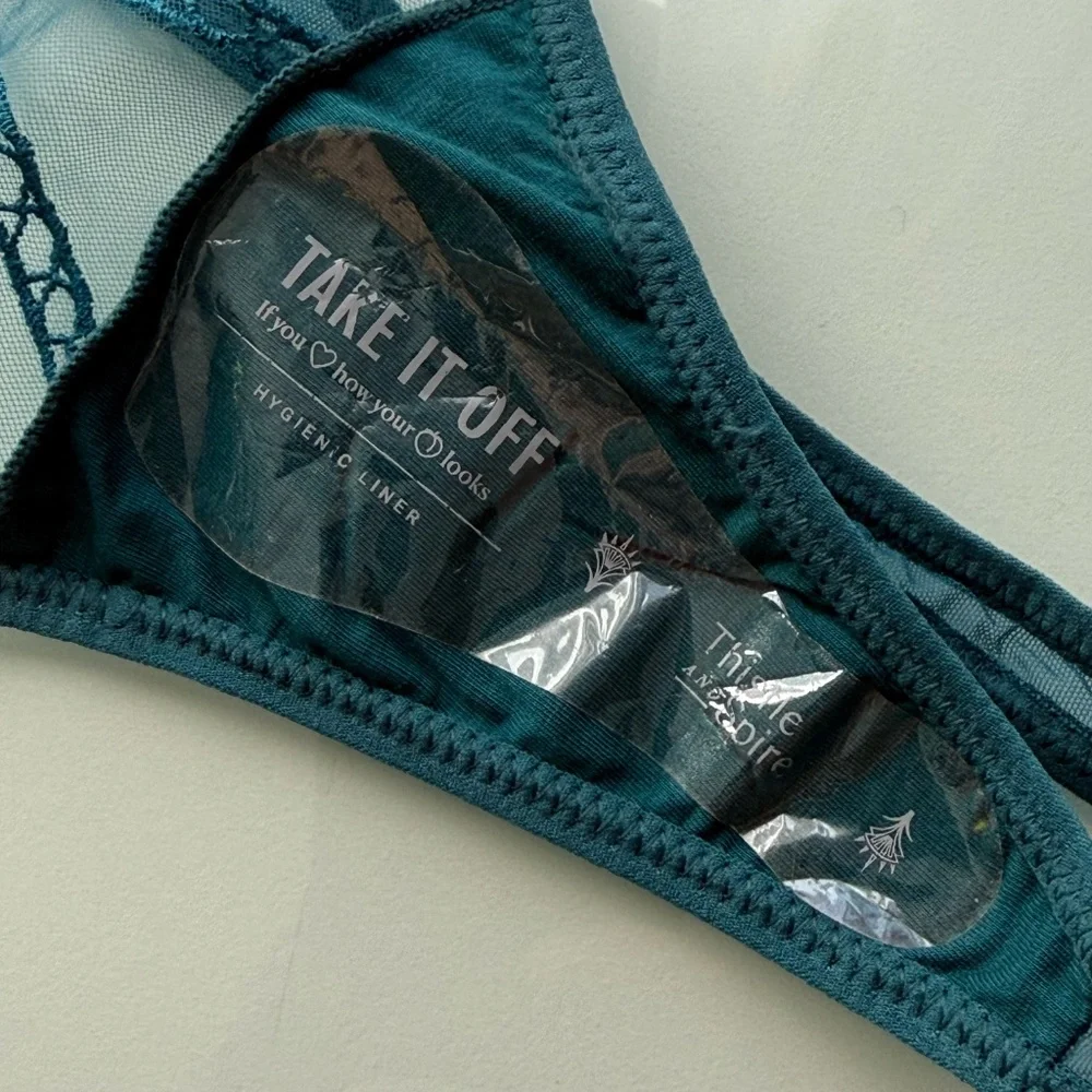 Thistle And Spire - SET Medusa Snake Serpent Bralette + Thong Pacific Teal - 3X - Picture 7 of 12